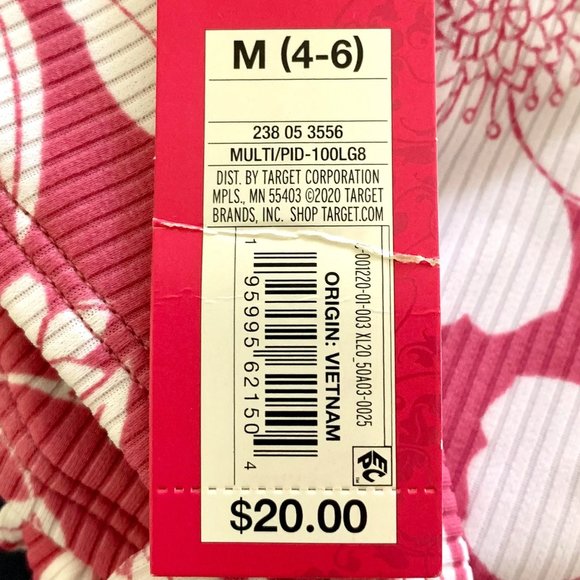 Xhilaration Juniors Pink White Floral Knot Camisole Top Bathing Swim S M XL D/DD - Picture 9 of 12